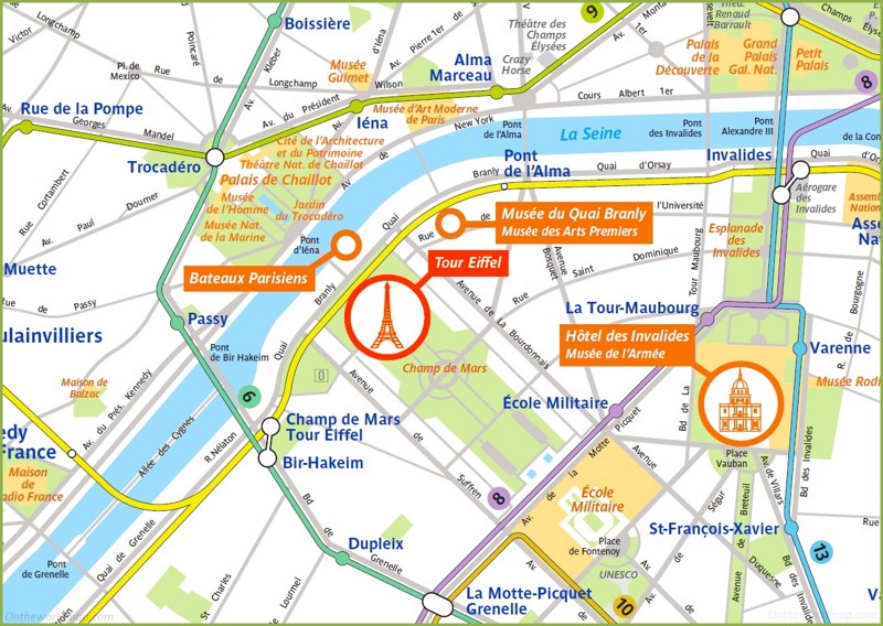 Eiffel Tower Area Map