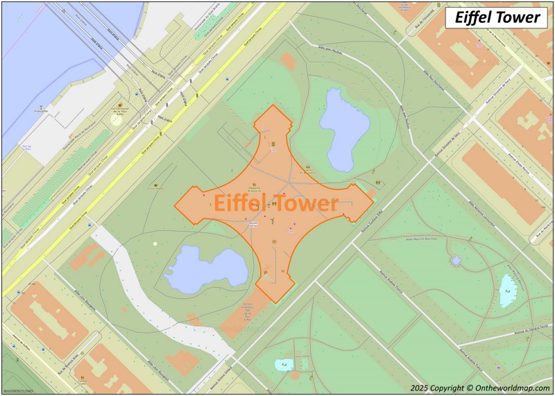 Map of the Eiffel Tower
