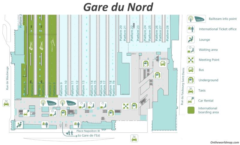 Gare du Nord Map