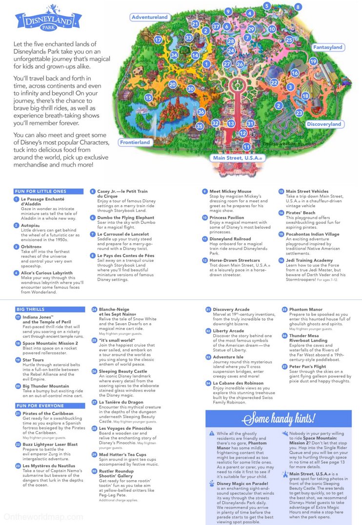Map of Disneyland Paris
