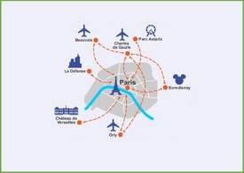 Paris airports map