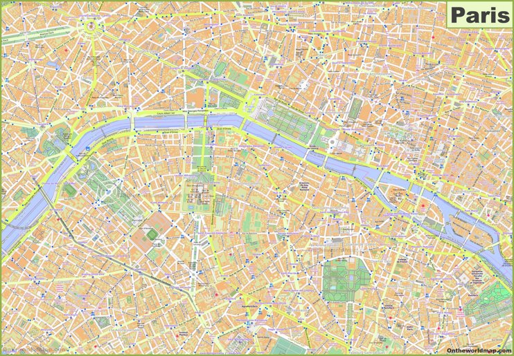 Paris City Centre map