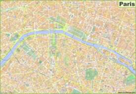 Paris city center map