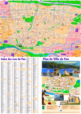Pau tourist map