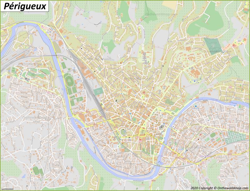 Detailed Map of Périgueux