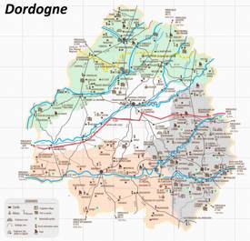 Dordogne Tourist Map