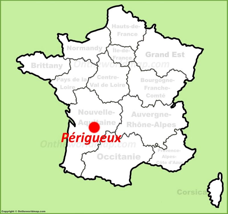 Périgueux location on the France map