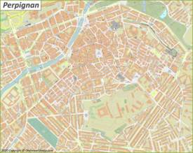 Perpignan Old Town Map