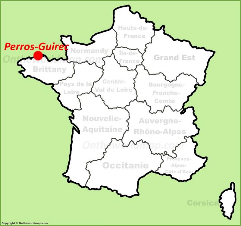 Perros-Guirec location on the France map