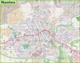 Large detailed map of Quimper