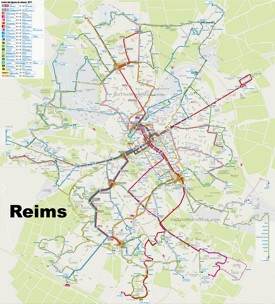 Reims transport map