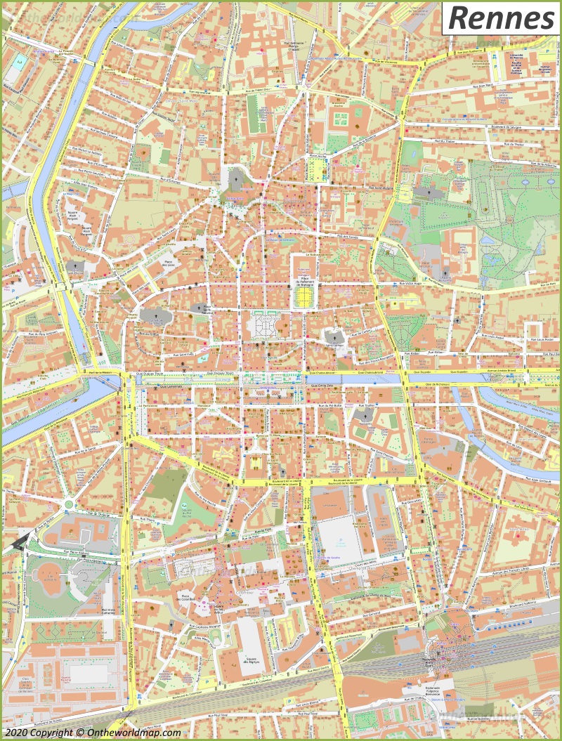 Map of Rennes