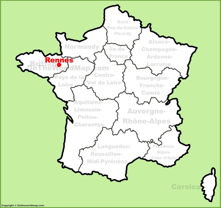 Rennes location on the France map