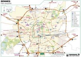 Rennes tourist map
