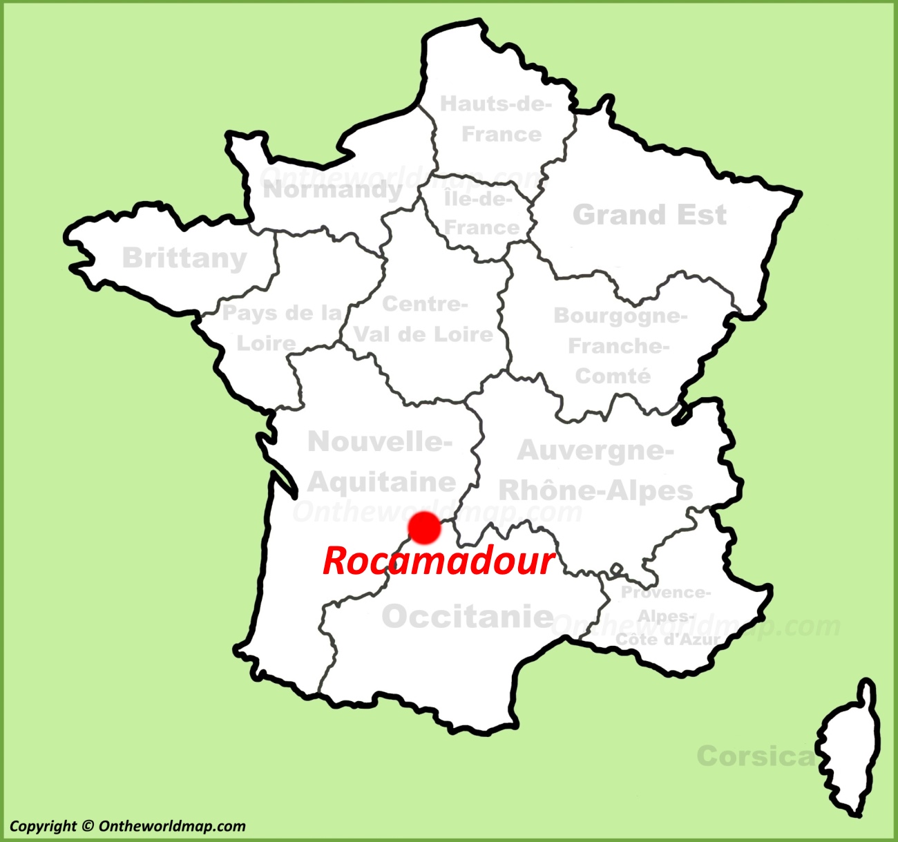 Rocamadour Location Map