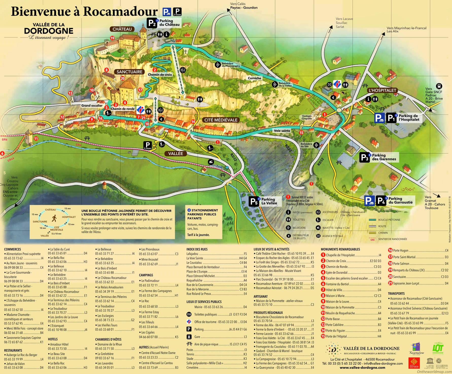 Rocamadour Tourist Map