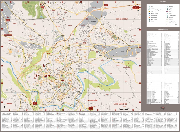 Rodez tourist map