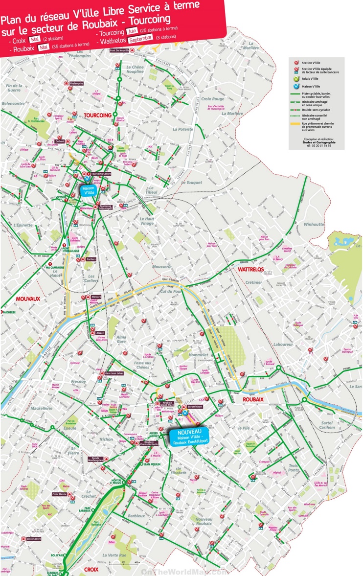 Roubaix tourist map