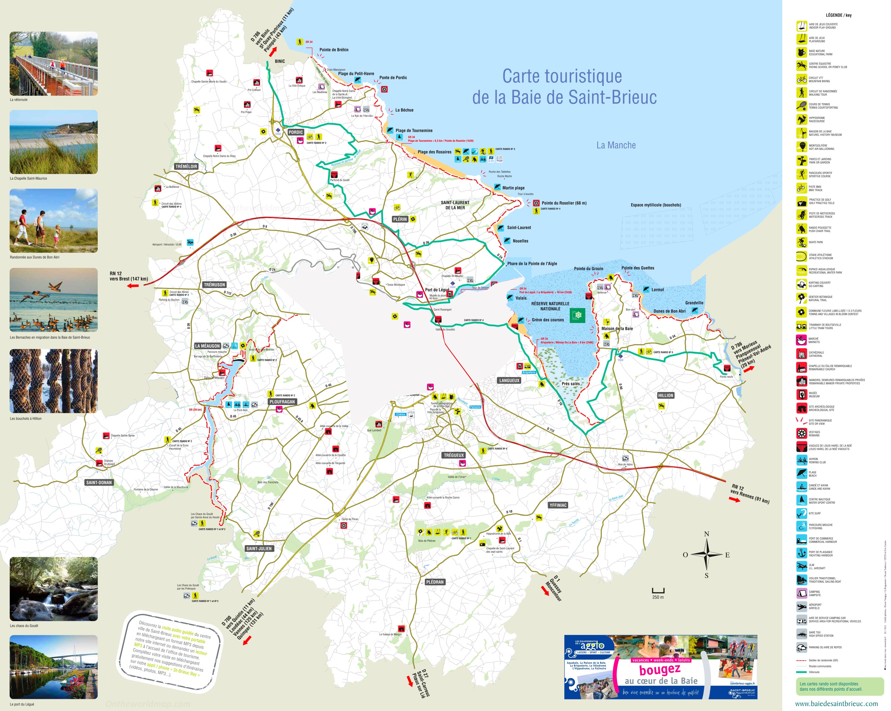 Bay Of Saint Brieuc Tourist Map Ontheworldmap