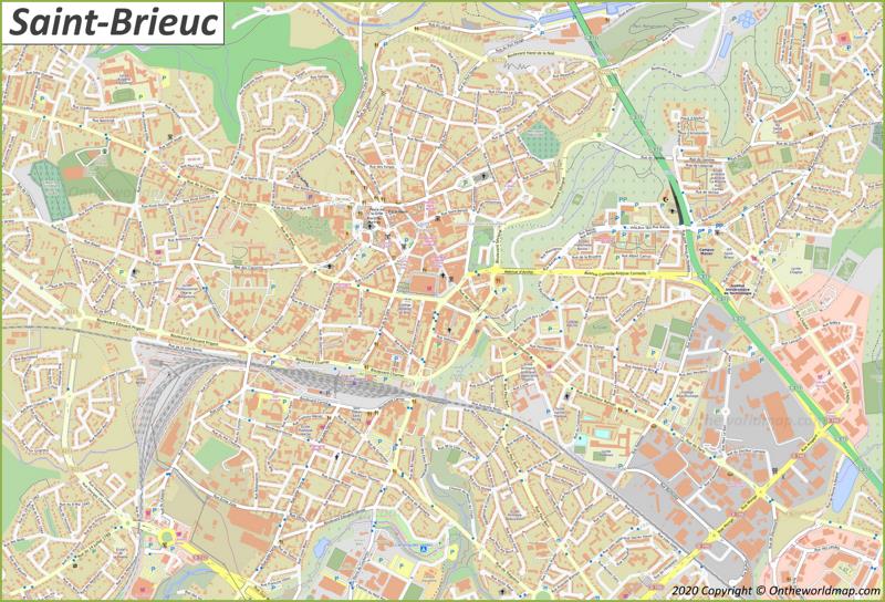 Detailed Map of Saint-Brieuc