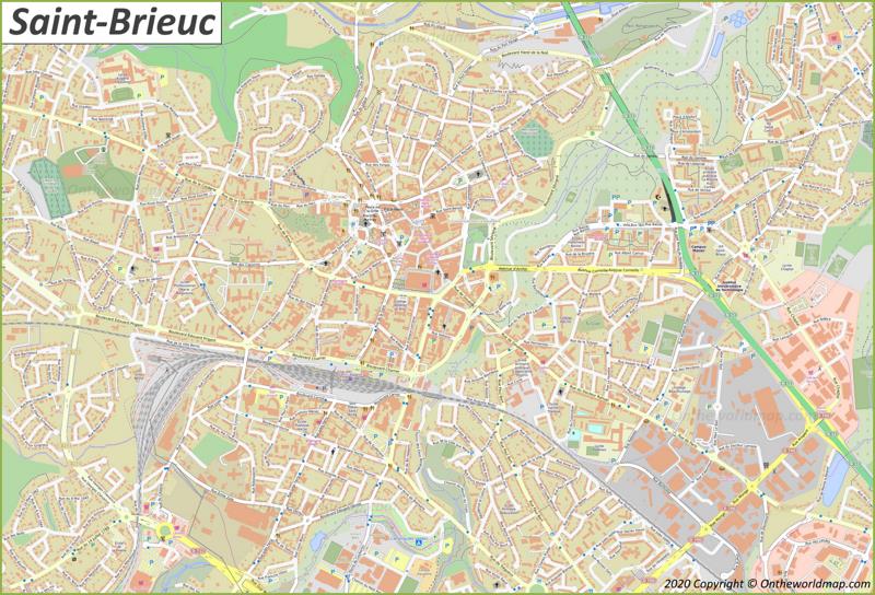 Saint Brieuc Carte Saint Brieuc ZVEPM