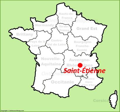 Saint-Étienne Location Map
