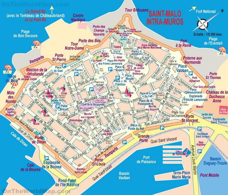 Saint-Malo tourist map