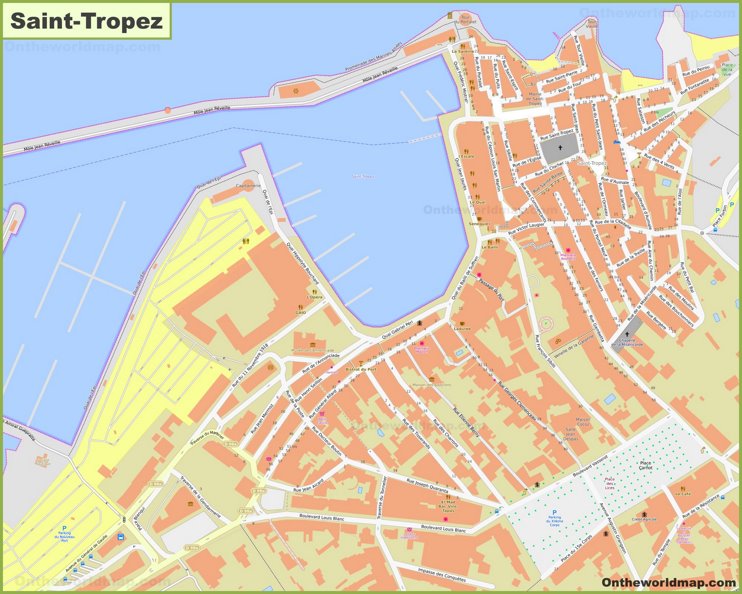 Saint-Tropez Town Center Map