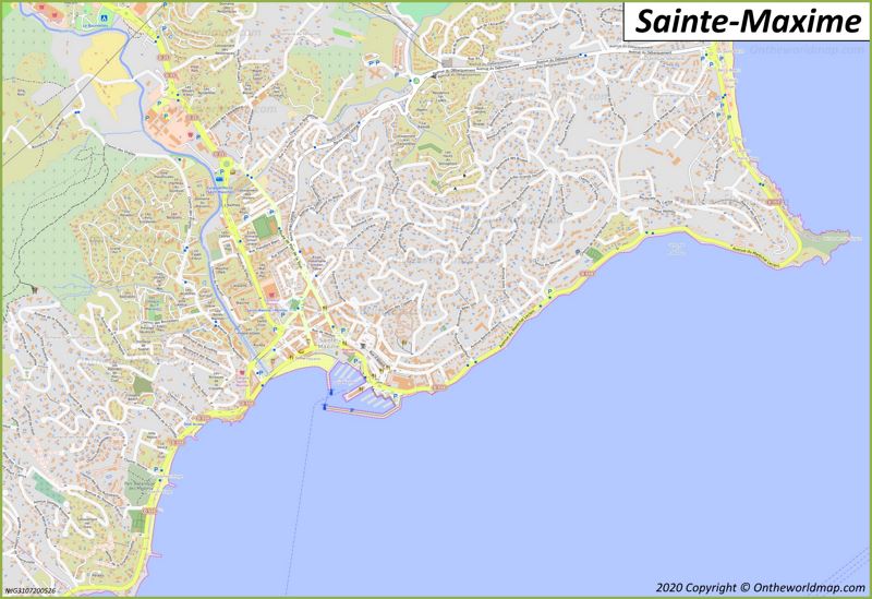 Detailed Map of Sainte-Maxime