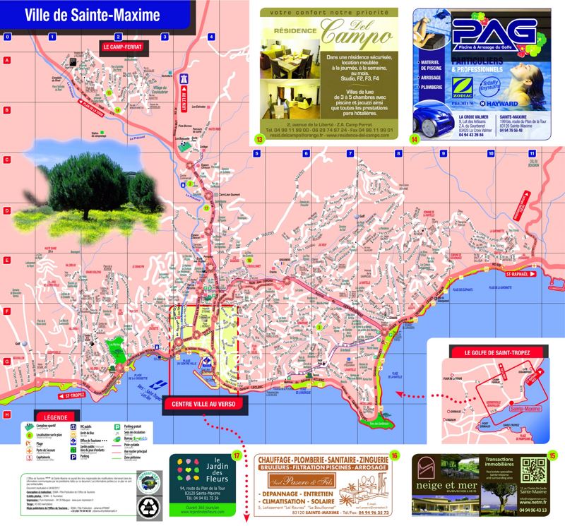 Sainte-Maxime Tourist Attractions Map