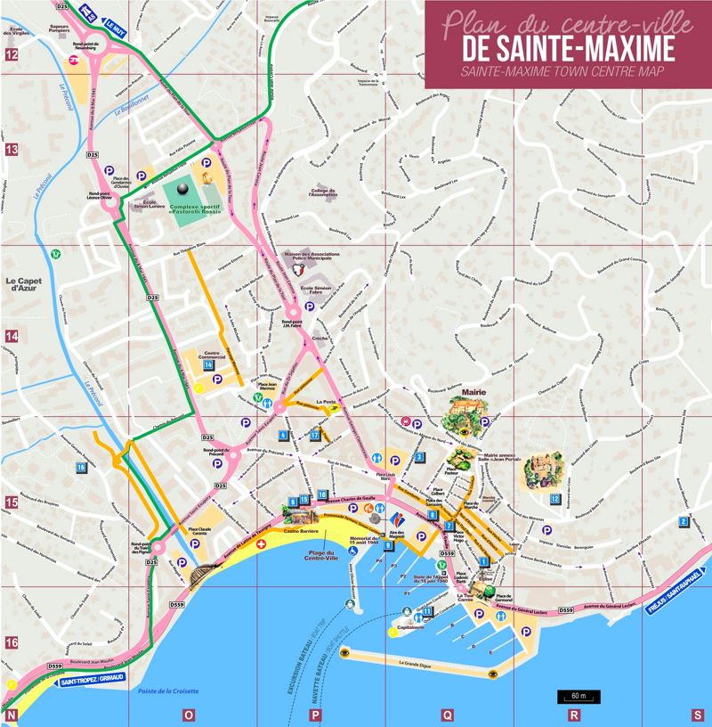 Sainte-Maxime Tourist Map