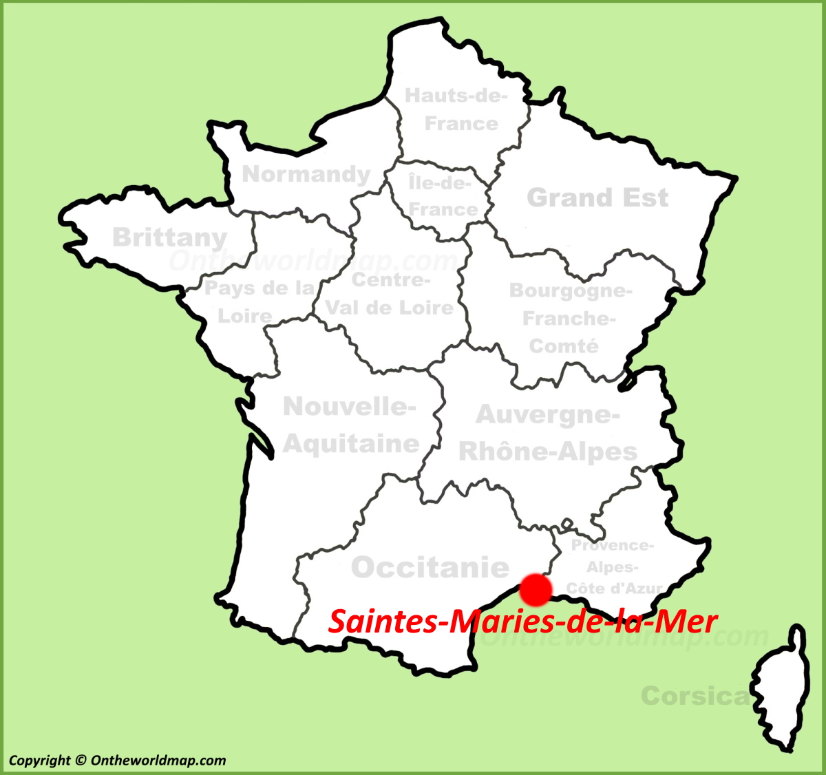 Saintes-Maries-de-la-Mer Location Map