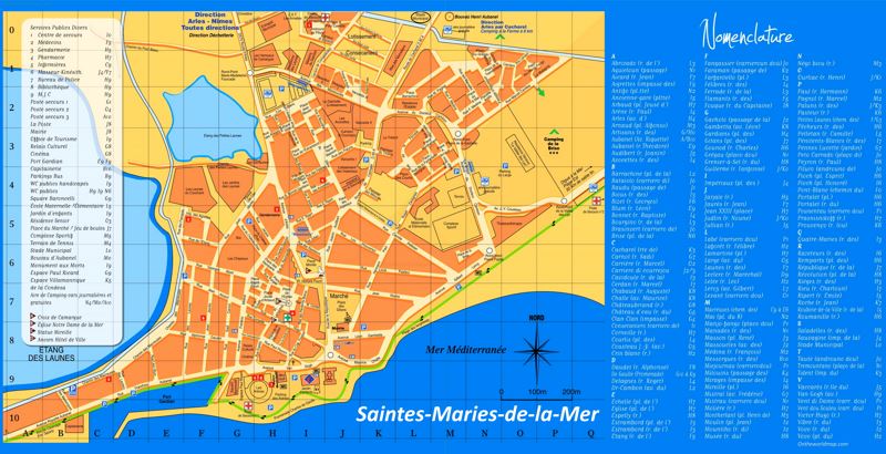 Saintes-Maries-de-la-Mer Sightseeing Map