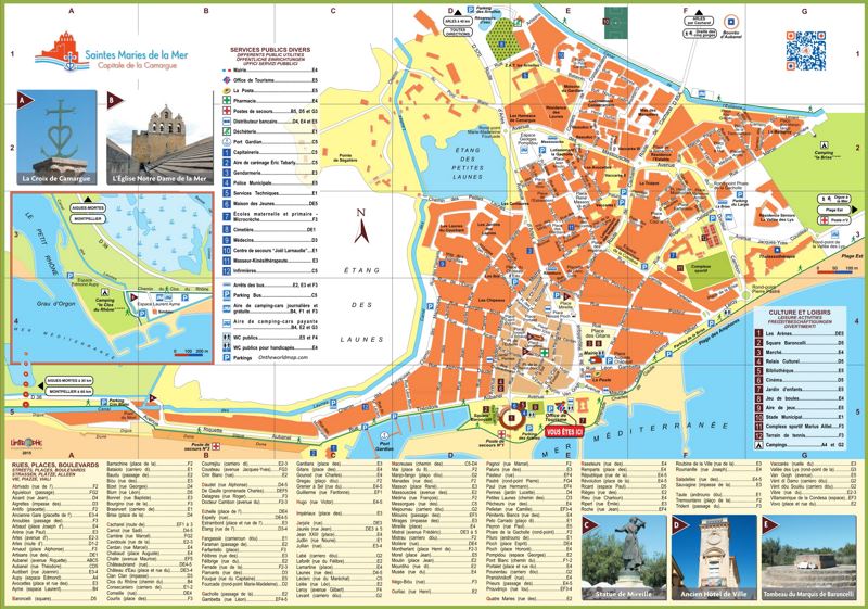 Saintes-Maries-de-la-Mer Tourist Map
