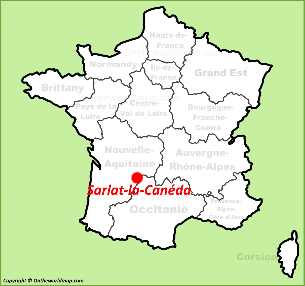 Sarlat-la-Canéda Location Map