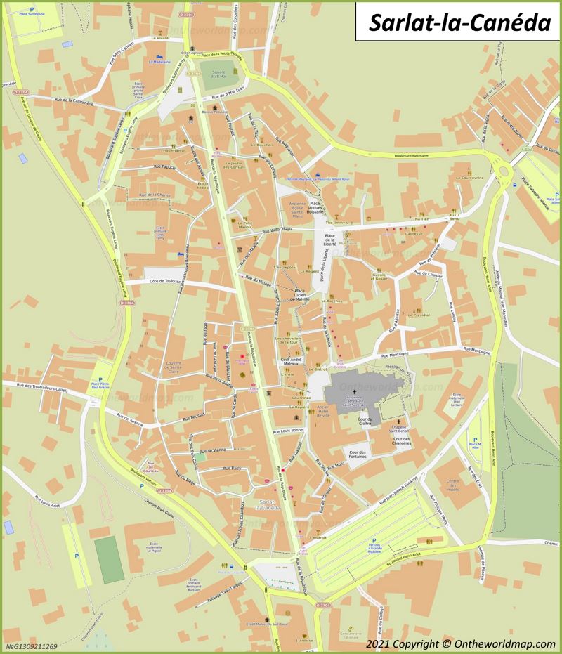 Sarlat Old Town Map