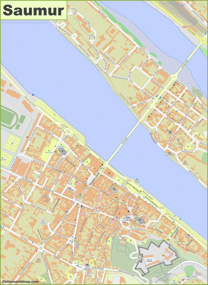 Saumur City Center Map