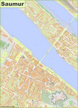 Saumur City Centre Map