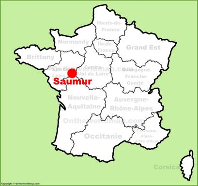 Saumur Location Map