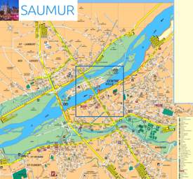 Saumur Tourist Map