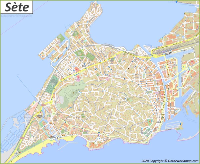 Detailed Map of Sète