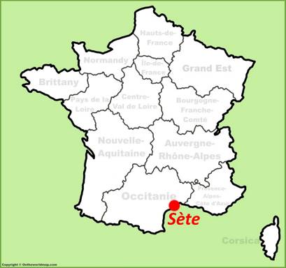 Sète Location Map