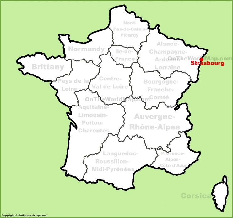 Strasbourg location on the France map