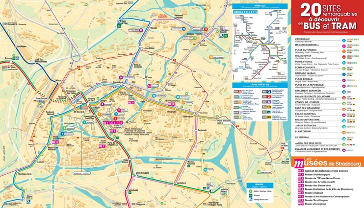 Strasbourg transport map