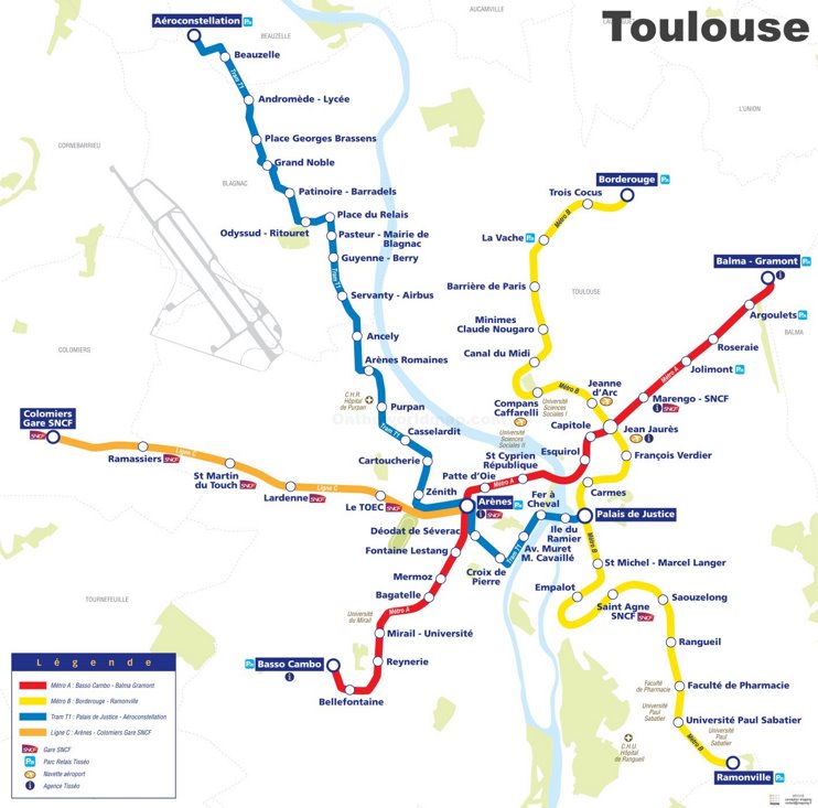 Toulouse metro map