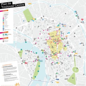 Toulouse tourist attractions map