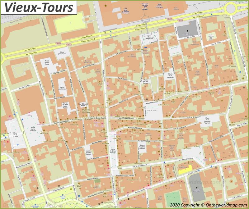 Tours Old Town Map