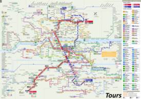 Tours Tram and Bus Map