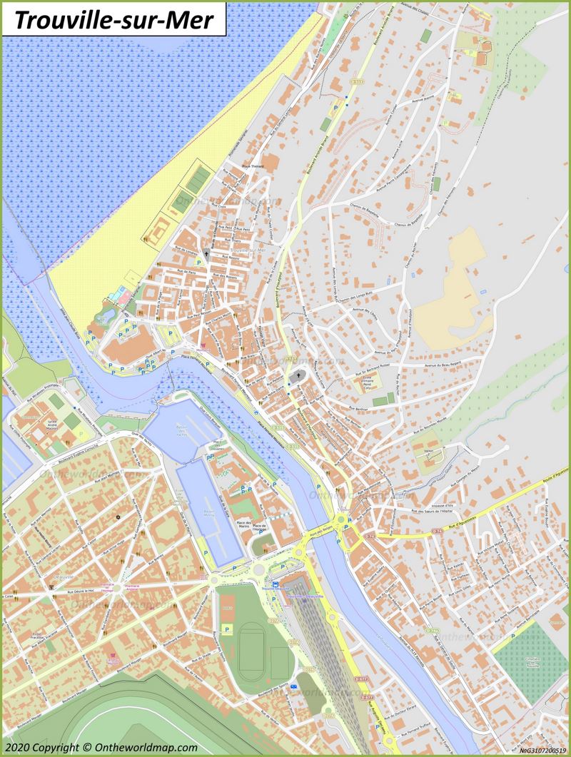 Detailed Map of Trouville-sur-Mer