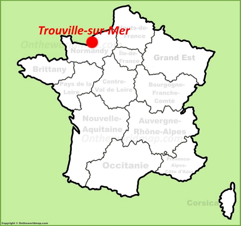 Trouville-sur-Mer location on the France map